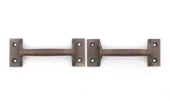 Pair Of Vintage 4.25 In. Dark Brass Bridge Furniture Window Lift Pulls