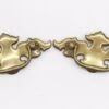 Pair Of Vintage 5.25 In. Brass Over Steel Bail Dresser Drawer Pulls 1 Pair Of Vintage 5.25 In. Brass Over Steel Bail Dresser Drawer Pulls -OGT Sale Store cabinet furniture pulls pair of vintage 525 in brass over steel bail dresser drawer pulls q277112