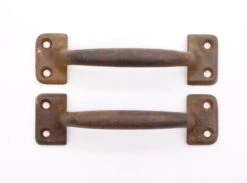 Pair Of Vintage Classic 4.875 In. Cast Iron Bridge Drawer Pulls