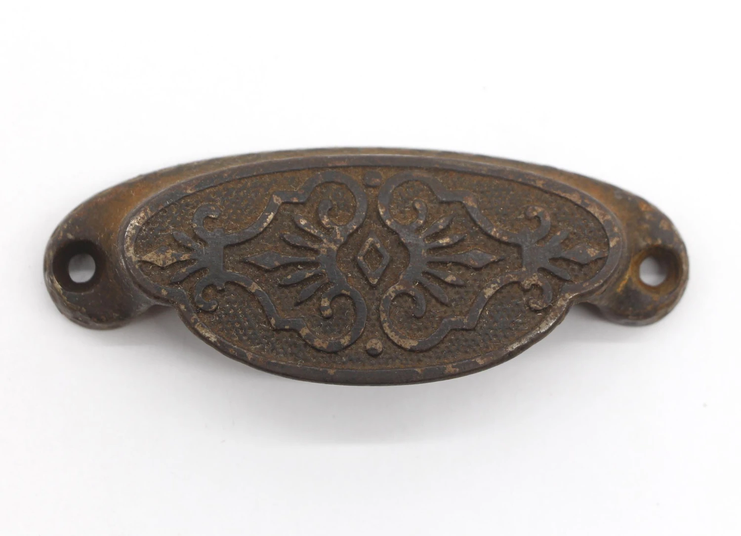 Antique Cast Iron 4 In. Victorian Bin Pull 4 Antique Cast Iron 4 In. Victorian Bin Pull - Image 2