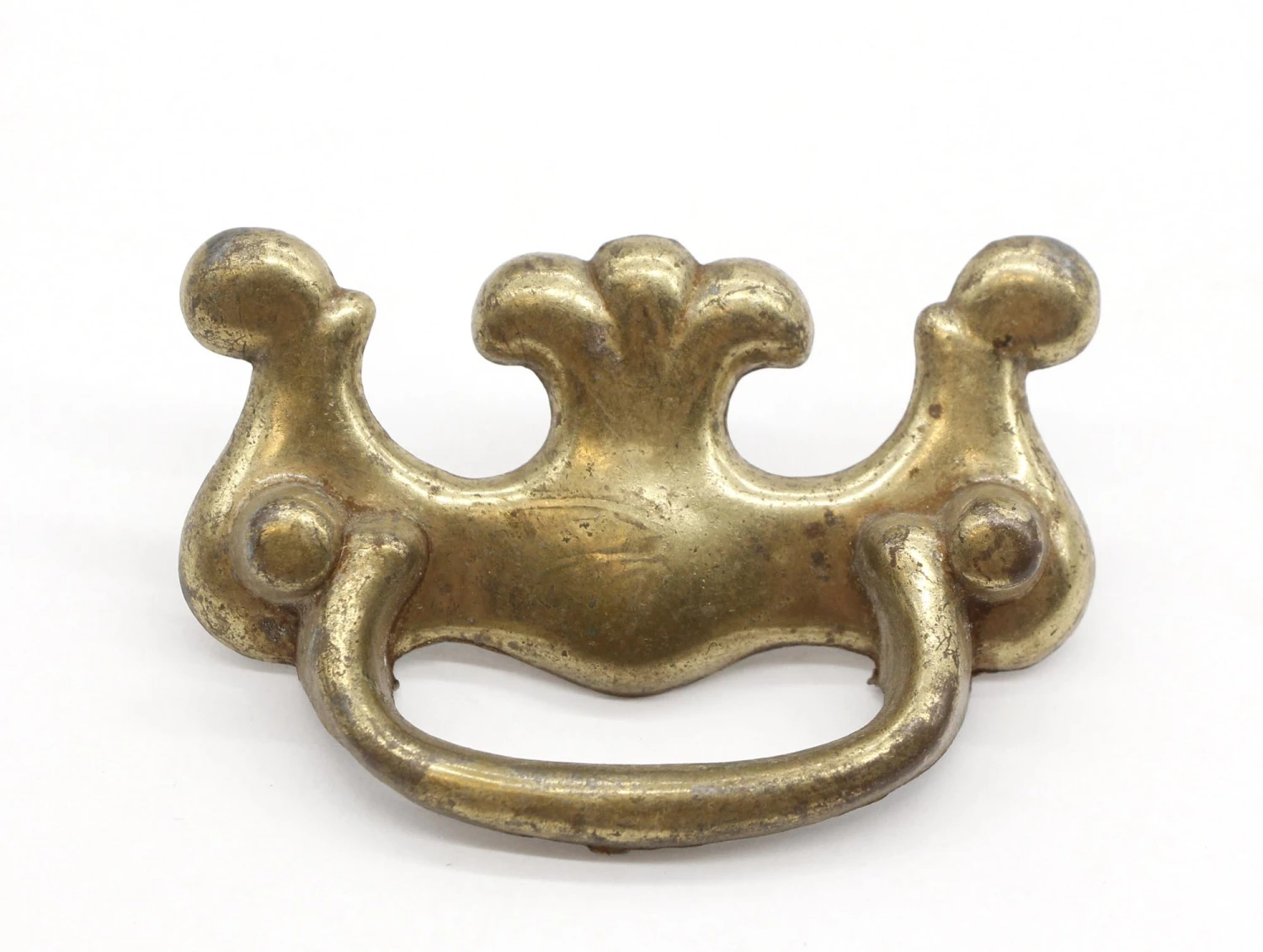 Pair Of 3 In. Brass Bail Pulls With Fixed Handle 4 Pair Of 3 In. Brass Bail Pulls With Fixed Handle - Image 2