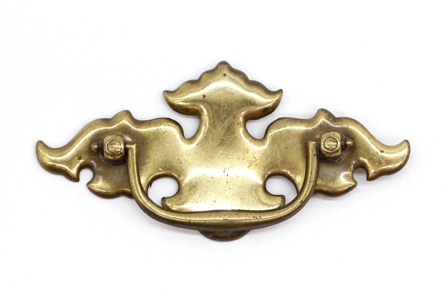 Pair Of Vintage 5.25 In. Brass Over Steel Bail Dresser Drawer Pulls 4 Pair Of Vintage 5.25 In. Brass Over Steel Bail Dresser Drawer Pulls - Image 2