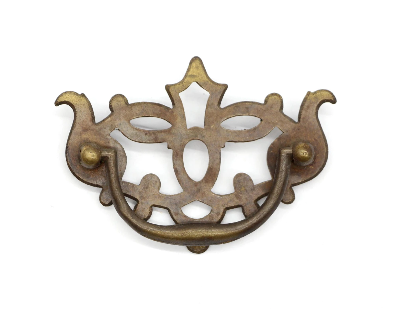Pair Of Cut Out 3.375 In. Brass Bail Dresser Drawer Pulls 4 Pair Of Cut Out 3.375 In. Brass Bail Dresser Drawer Pulls - Image 2