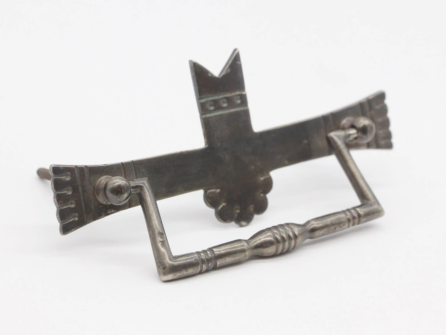 Pair Of Antique Aesthetic Nickeled Brass Drawer Bail Pulls 4 Pair Of Antique Aesthetic Nickeled Brass Drawer Bail Pulls - Image 2