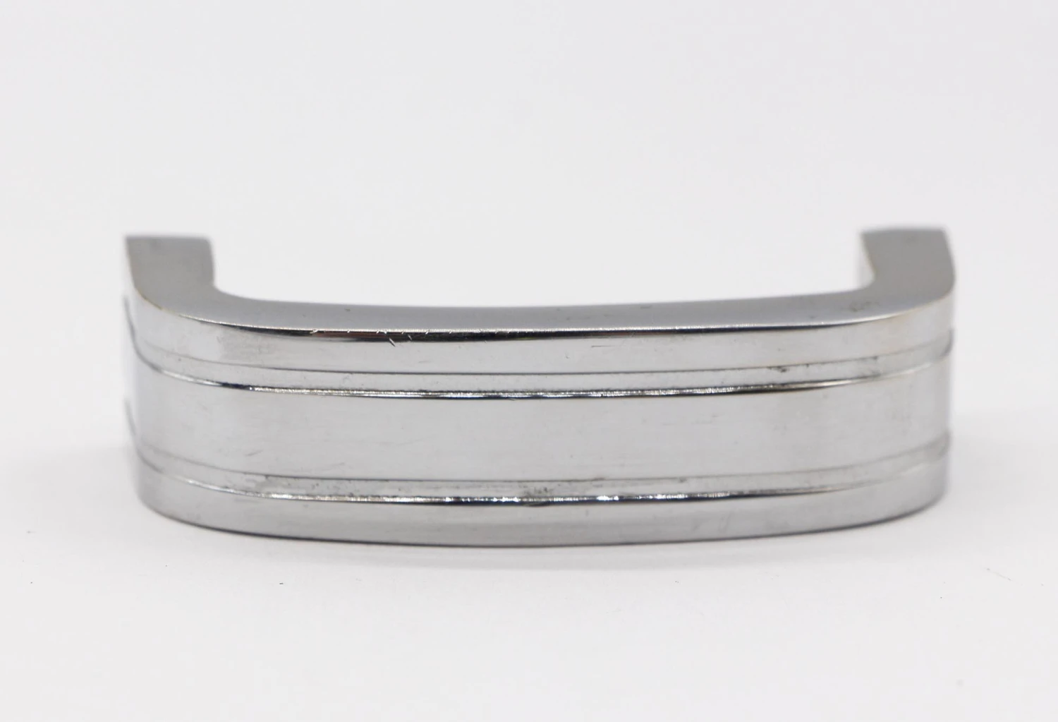 Vintage 2.25 In. Art Deco Chromed Brass Bridge Drawer Pull 4 Vintage 2.25 In. Art Deco Chromed Brass Bridge Drawer Pull - Image 2