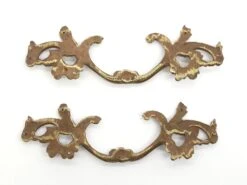Pair Of Vintage 8.75 In. French Provincial Brass Bridge Drawer Pulls 9 Pair Of Vintage 8.75 In. French Provincial Brass Bridge Drawer Pulls -OGT Sale Store cabinet furniture pulls q284433