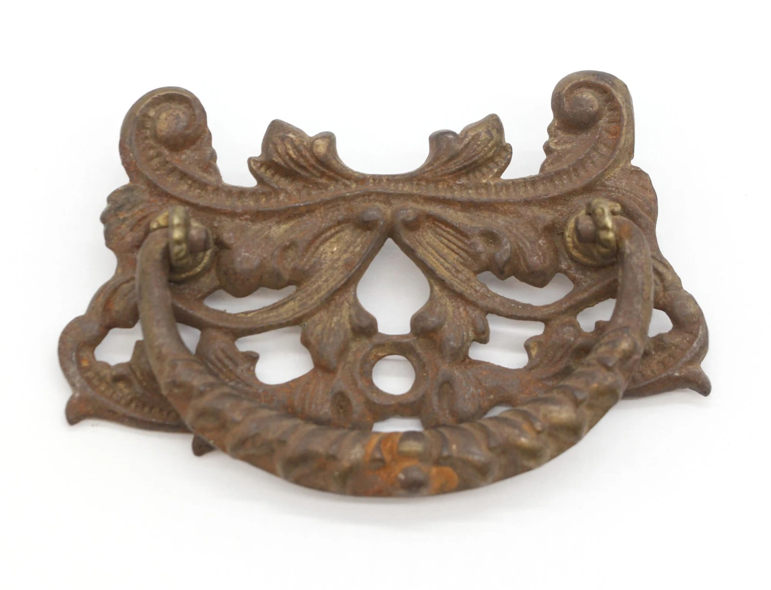 Victorian Cast Iron Bail Drawer Pull 4 Victorian Cast Iron Bail Drawer Pull - Image 2