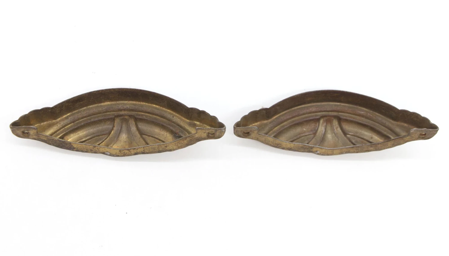 Pair Of Vintage Art Deco 4.5 In. Steel Bin Drawer Pulls 4 Pair Of Vintage Art Deco 4.5 In. Steel Bin Drawer Pulls - Image 2