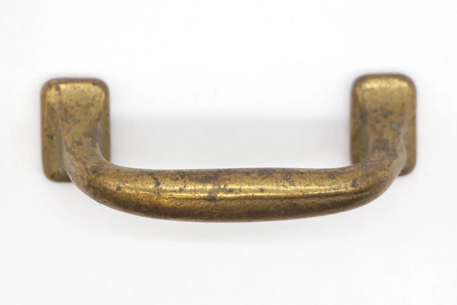 Vintage 3 In. Brass Plated Cast Iron Curved Bridge Drawer Pull 4 Vintage 3 In. Brass Plated Cast Iron Curved Bridge Drawer Pull - Image 2