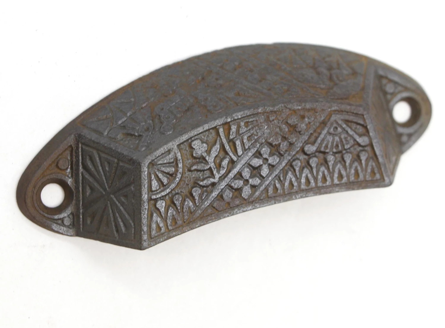 Pair Of Antique 4 In. Aesthetic Cast Iron Bin Pulls 4 Pair Of Antique 4 In. Aesthetic Cast Iron Bin Pulls - Image 2