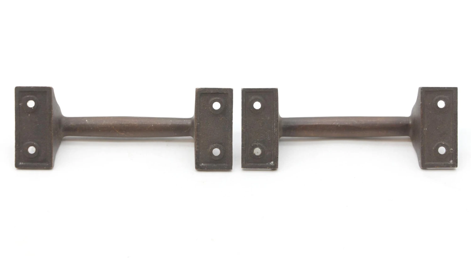 Pair Of Vintage 4.25 In. Dark Brass Bridge Furniture Window Lift Pulls 4 Pair Of Vintage 4.25 In. Dark Brass Bridge Furniture Window Lift Pulls - Image 2