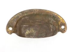 Vintage 2.875 In. Bronze Finish Steel Drawer Cup Pull 8 Vintage 2.875 In. Bronze Finish Steel Drawer Cup Pull -OGT Sale Store cabinet furniture pulls q287220