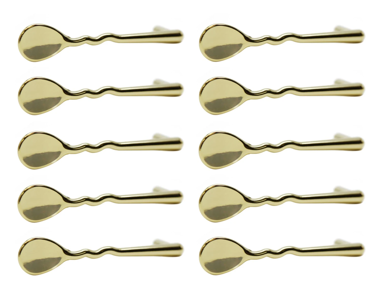 Set Of 10 Polished Brass Spoon Shaped Cabinet Pulls 3 Set Of 10 Polished Brass Spoon Shaped Cabinet Pulls