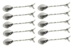 Set Of 10 Silver Spoon New Drawer Pulls