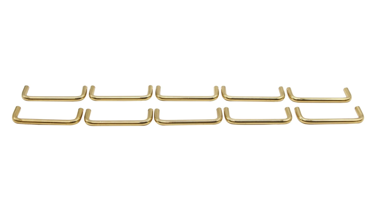 Set Of 10 Vintage Modern Polished Brass Bridge Bar Drawer Cabinet Pulls 3 Set Of 10 Vintage Modern Polished Brass Bridge Bar Drawer Cabinet Pulls