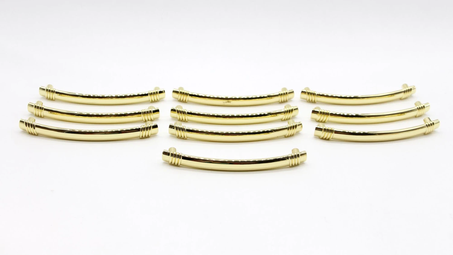 Set Of Polished Brass 6 In. Knob Hill Bridge Pulls 3 Set Of Polished Brass 6 In. Knob Hill Bridge Pulls