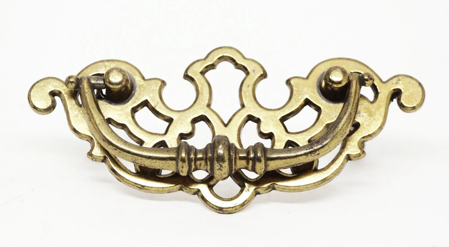 Traditional Polished Brass Bail Drawer Pull 3 Traditional Polished Brass Bail Drawer Pull