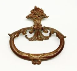 Victorian Floral Bouquet Bronze Ring Drawer Pull