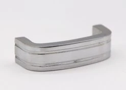 Vintage 2.25 In. Art Deco Chromed Brass Bridge Drawer Pull