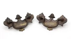 Vintage 3.75 In. Pair Of Steel Bail Dresser Drawer Pulls