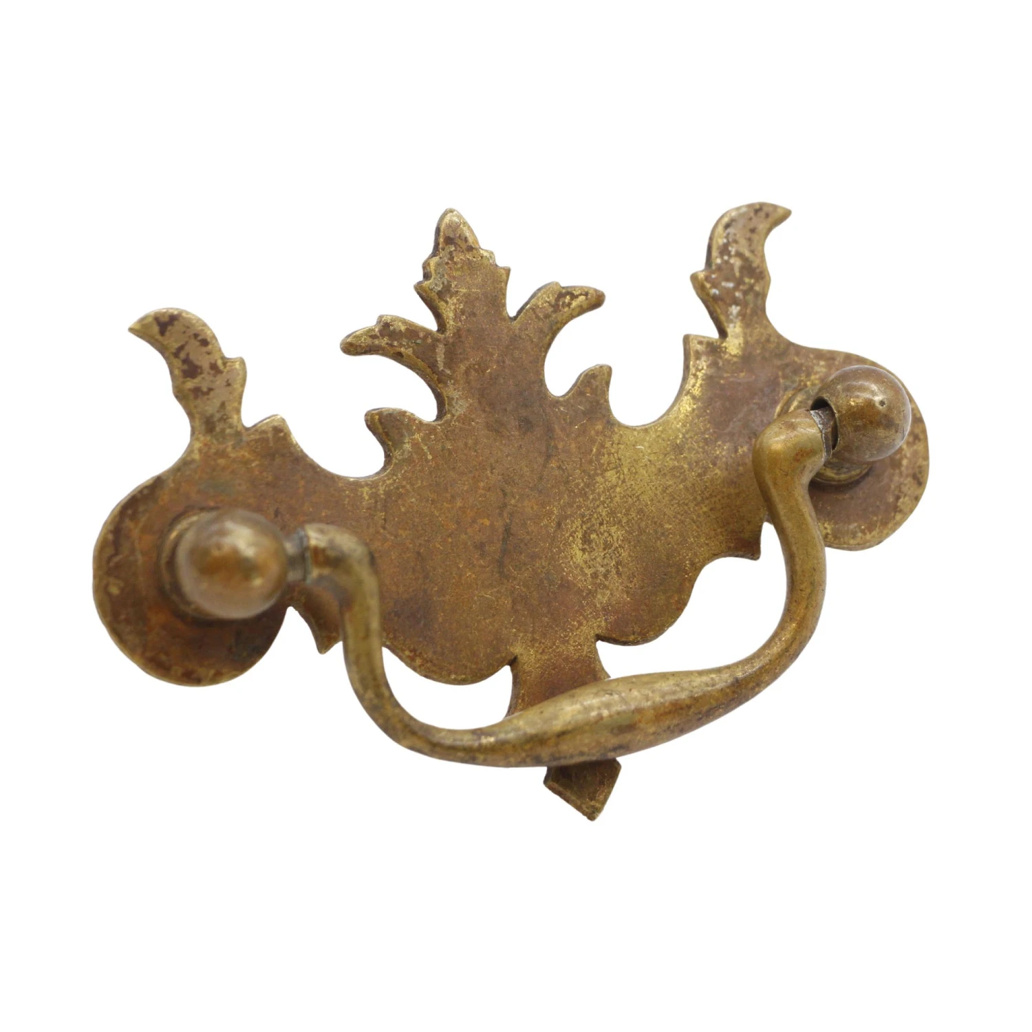 Vintage 3.875 In. Brass Traditional Chippendale Drawer Bail Pull 3 Vintage 3.875 In. Brass Traditional Chippendale Drawer Bail Pull