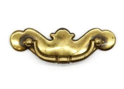 Vintage 4.625 In. Brass Plated Steel Dresser Bail Drawer Pull