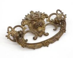 Vintage 4.75 In. Brass Lion Head Dresser Pull