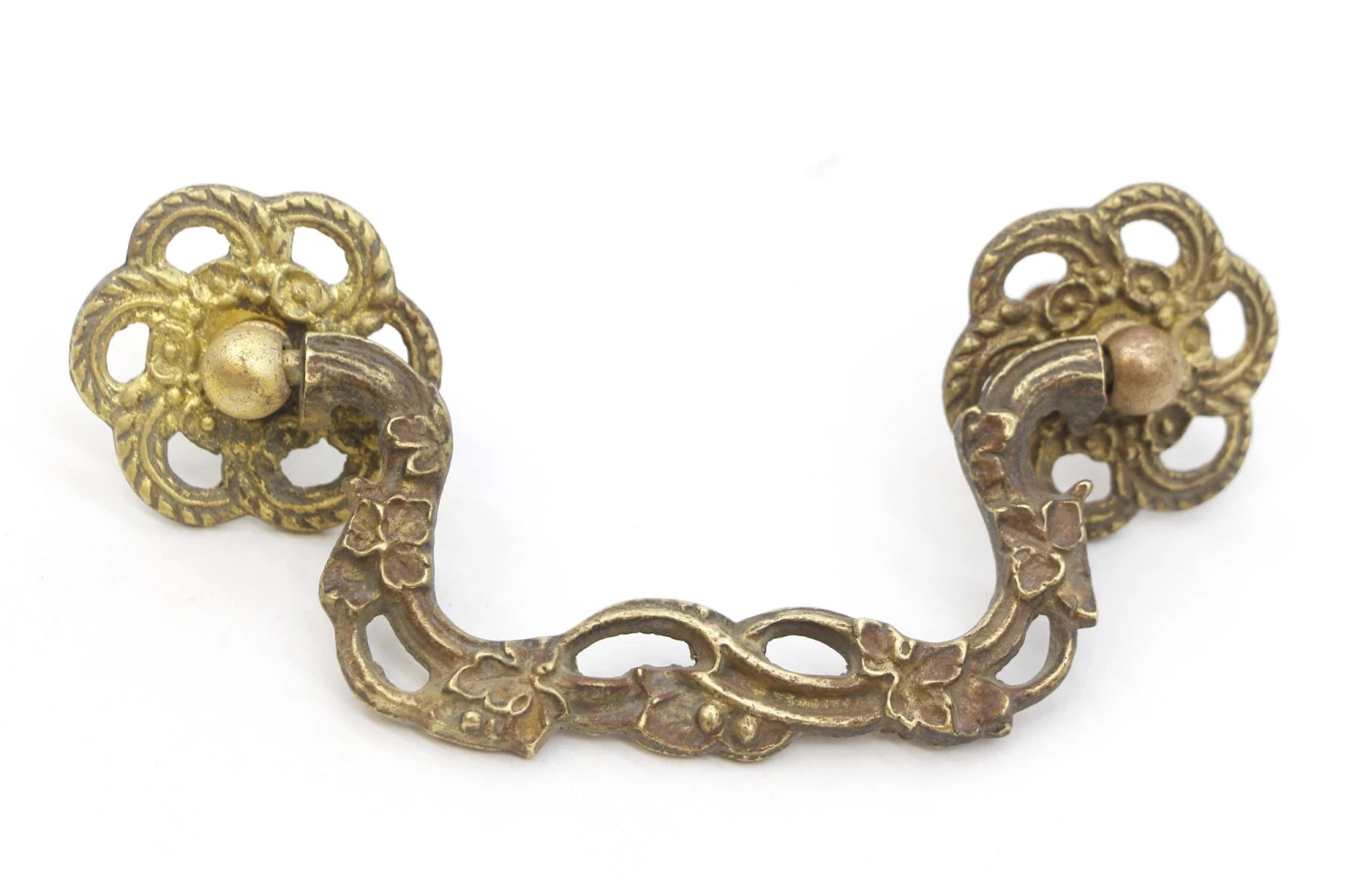 Vintage 5.25 In. French Brass Drawer Pull 3 Vintage 5.25 In. French Brass Drawer Pull