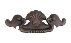 Vintage 6 In. Art Deco Dark Brass Bail Drawer Pull