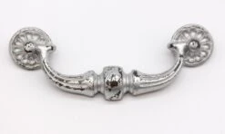 Vintage 6.75 In. Traditional Silver Painted Bridge Drawer Pulls