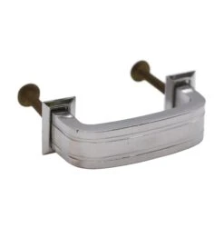 Vintage Olde New Art Deco 2.25 In. Chrome Plated Brass Bridge Drawer Pull