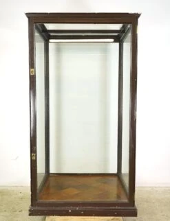 1910s Huge Antique English Museum Display Case Vitrine