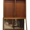1940s Wooden Showcase With Mirrored Bottom