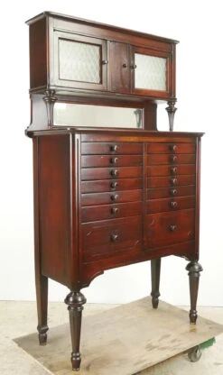 Antique American Cabinet Co. Mahogany Dental Cabinet