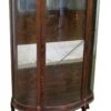 Antique Tiger Oak Curio Showcase