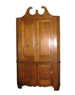 Early American Solid Cherry Corner Cabinet