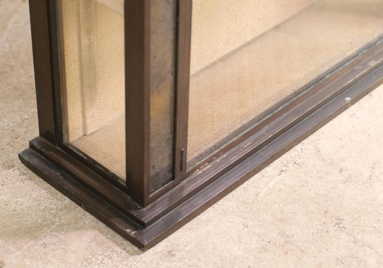 European 5 Ft. Brass Display Case With Adjustable Shelves 5 European 5 Ft. Brass Display Case With Adjustable Shelves - Image 3