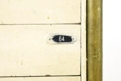 Vintage White Wood Rolling Optician 10 Drawer Medical Cabinet 15 Vintage White Wood Rolling Optician 10 Drawer Medical Cabinet -OGT Sale Store cabinets for sale 24bel11216