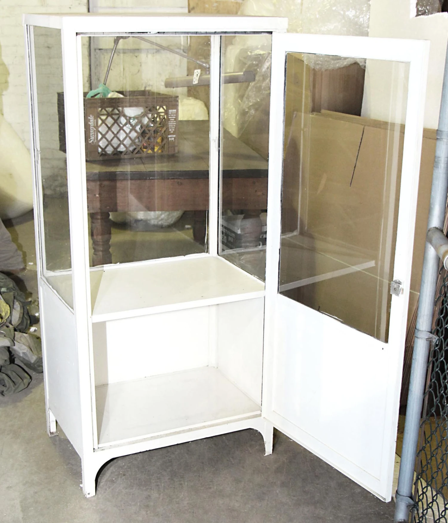 Antique White Medical Cabinet Showcase 4 Antique White Medical Cabinet Showcase - Image 2