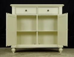 Traditional Ballard Designs Off White Wood Storage Cabinet -OGT Sale Store cabinets q284820