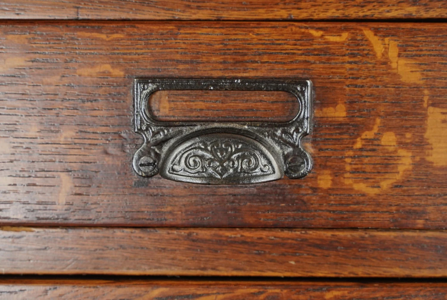 Antique Victorian Oak 15 Drawer Flat File Cabinet 4 Antique Victorian Oak 15 Drawer Flat File Cabinet - Image 2