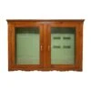 Reclaimed Peg Board Storage Glass Doors Wall Cabinet
