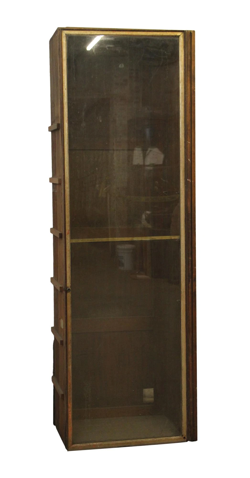 Tall Wood Built-in Cabinet With Glass Front 3 Tall Wood Built-in Cabinet With Glass Front