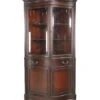 Traditional Mahogany Curved Glass Doors Corner Cabinet 1 Traditional Mahogany Curved Glass Doors Corner Cabinet -OGT Sale Store cabinets traditional mahogany curved glass doors corner cabinet q282449