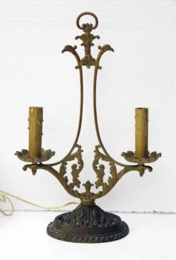 Pair Of Victorian Bronze Double Arm Table Lamps 14 Pair Of Victorian Bronze Double Arm Table Lamps -OGT Sale Store candelabra lamps l202200