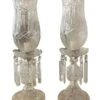 Pair Of Etched Clear Crystal Mantel Candelabra Lamps 1 Pair Of Etched Clear Crystal Mantel Candelabra Lamps -OGT Sale Store candelabra lamps pair of etched clear crystal mantel candelabra lamps m220292