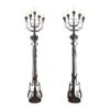 Pair Of Wrought Iron 19th Century Candelabra Floor Lamps 1 Pair Of Wrought Iron 19th Century Candelabra Floor Lamps -OGT Sale Store candelabra lamps pair of wrought iron 19th century candelabra floor lamps q278235