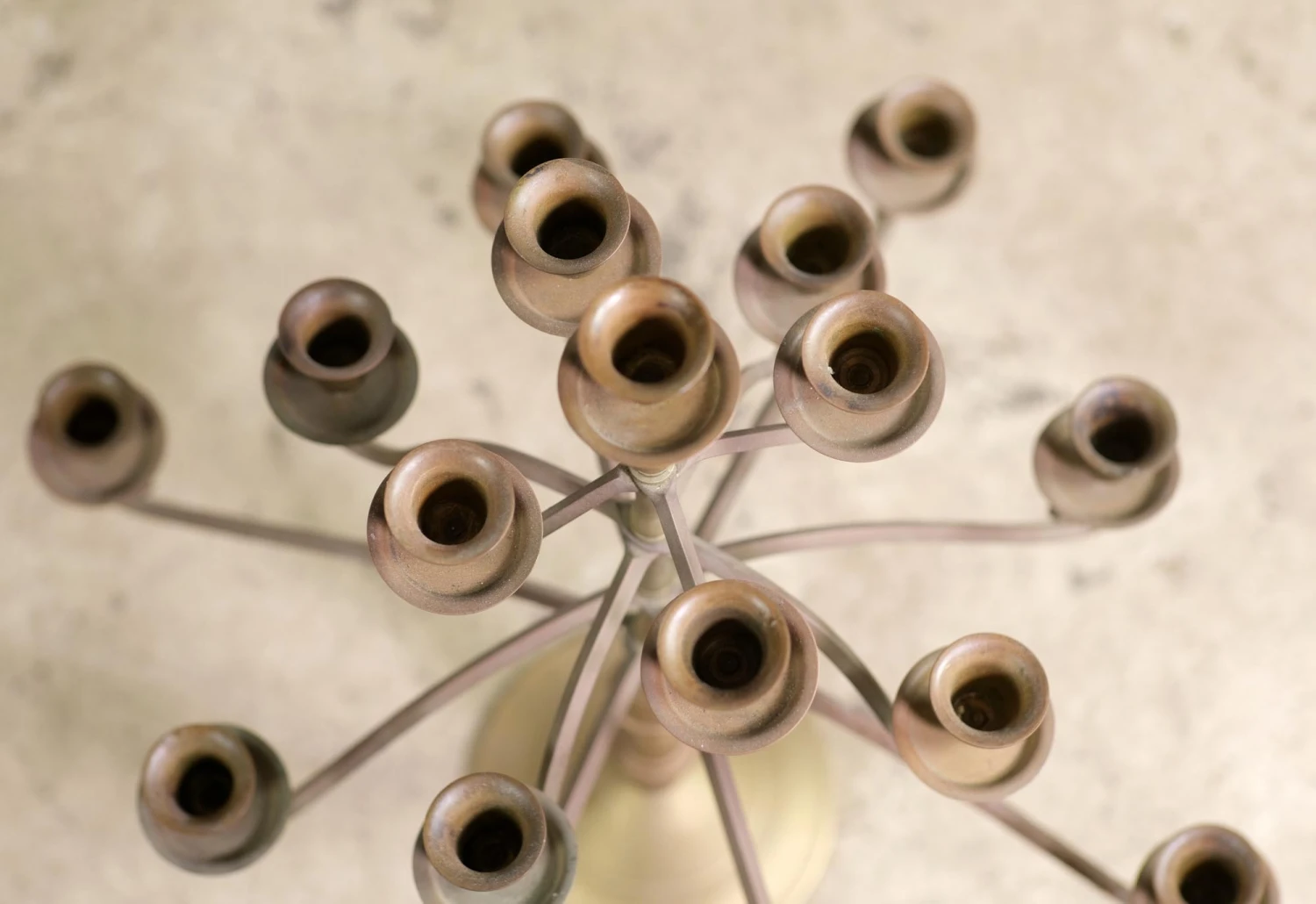 Vintage 17 Arm Brass Candelabra Candlestick Holder 5 Vintage 17 Arm Brass Candelabra Candlestick Holder - Image 3