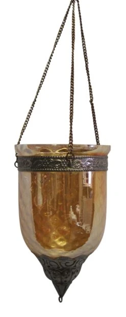 Orange Iridescent Vintage Candle Holder