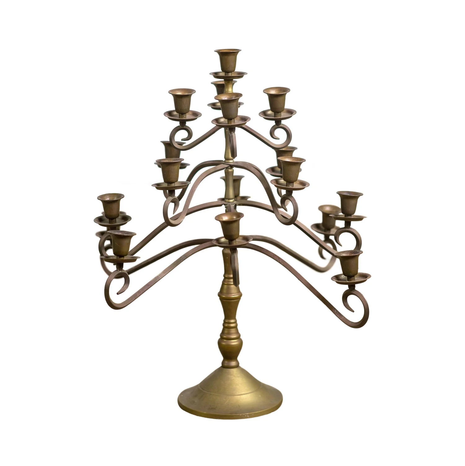 Vintage 17 Arm Brass Candelabra Candlestick Holder 3 Vintage 17 Arm Brass Candelabra Candlestick Holder